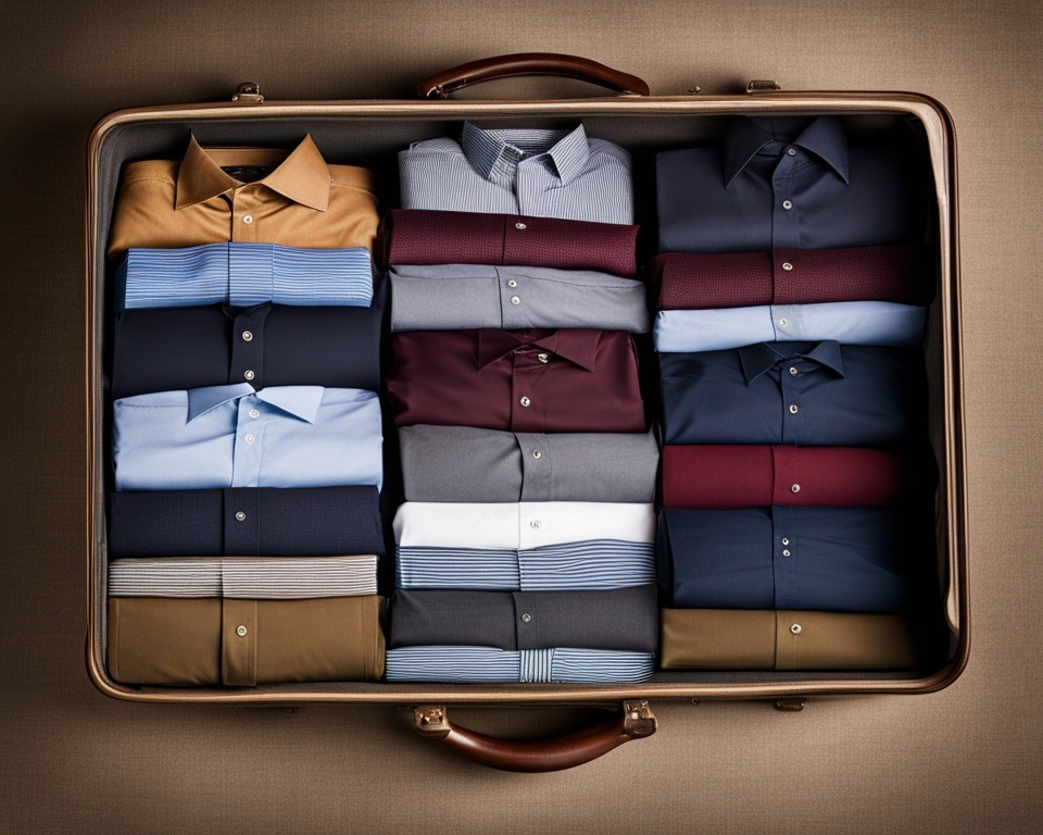 how to fold dress shirts for travel