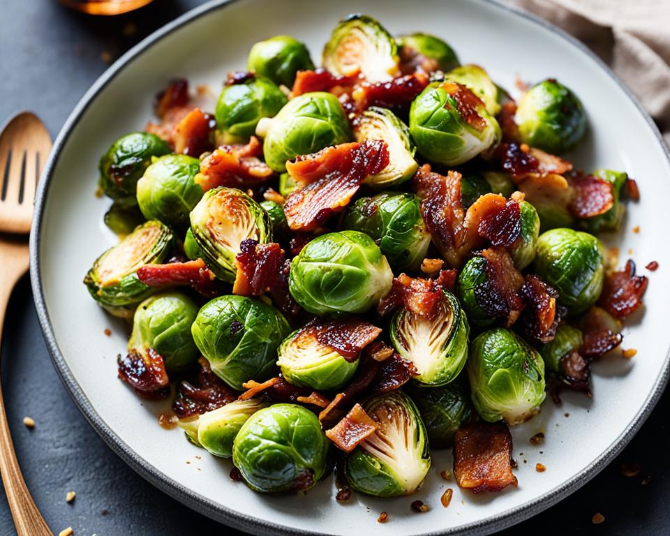 maple-bacon brussels sprouts