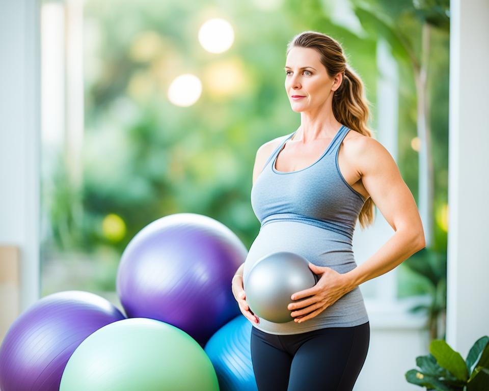 Choosing the right size yoga ball for pregnancy