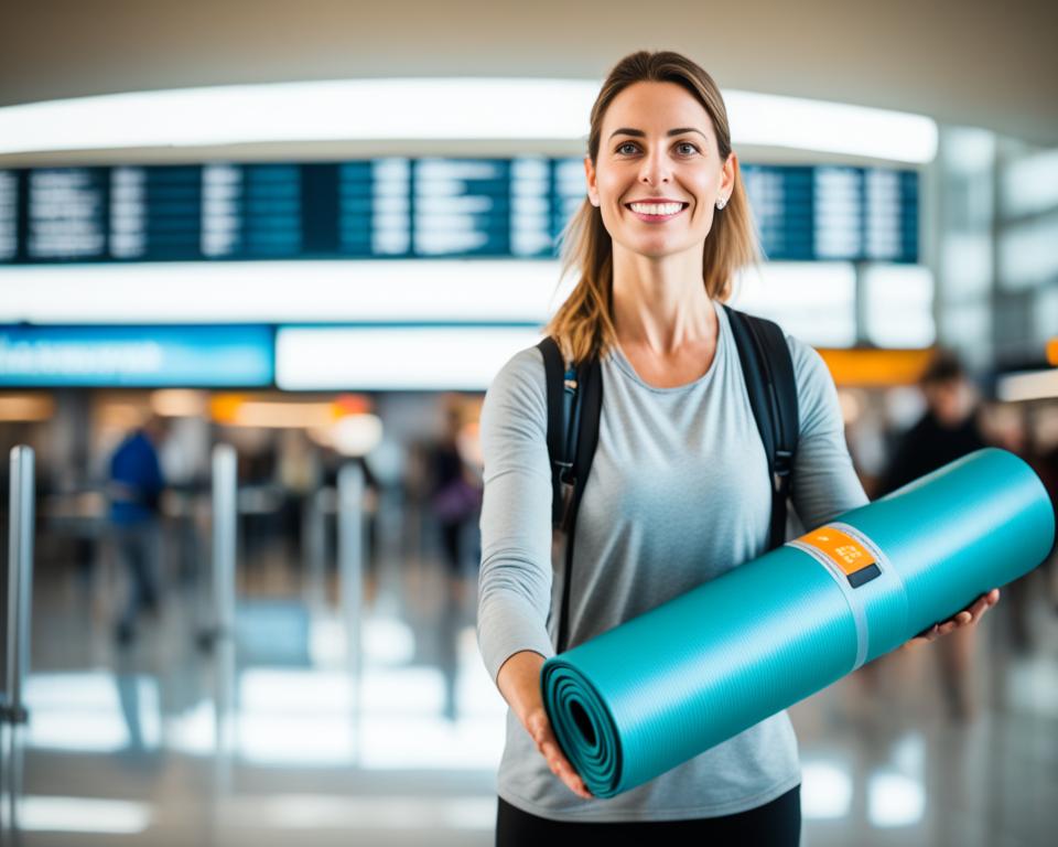 traveling with yoga mat
