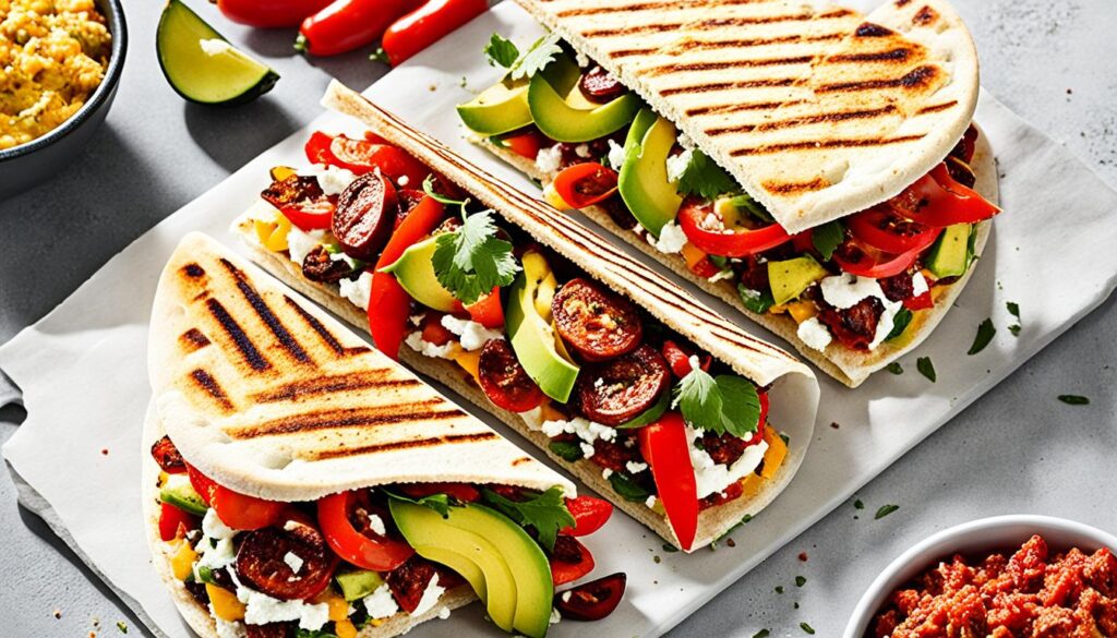 Mexican-inspired pita bread sandwich ideas